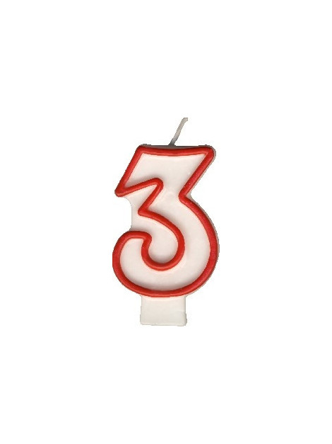 Svíčka dortová číslice ´´3´´ 7