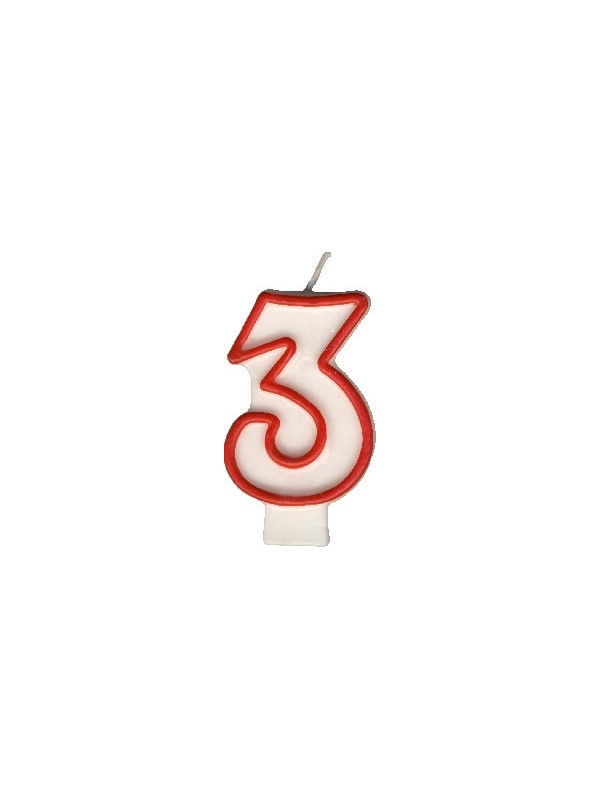 Svíčka dortová číslice ´´3´´ 7