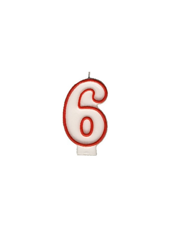 Svíčka dortová číslice ´´6´´ 7