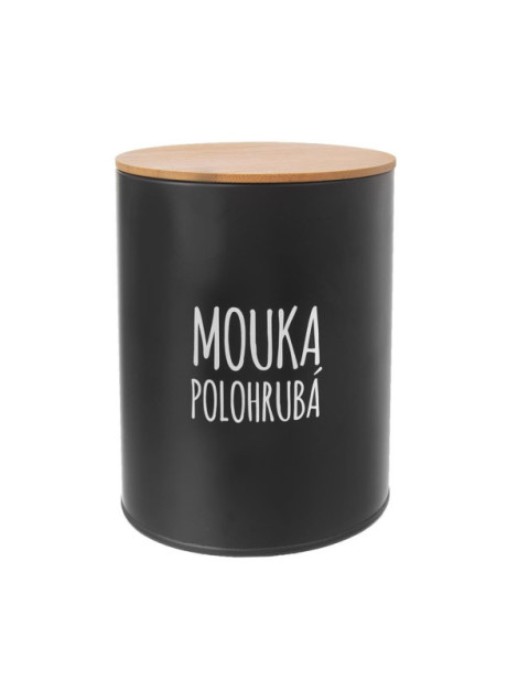 Dóza plechbambus černá mouka polohrubá ¤13cm  ORION