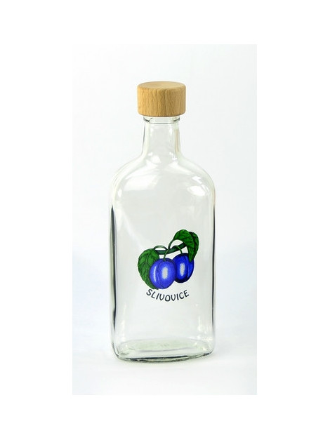 Láhev sklo  700ml GIN s víčkem ŠVESTKA