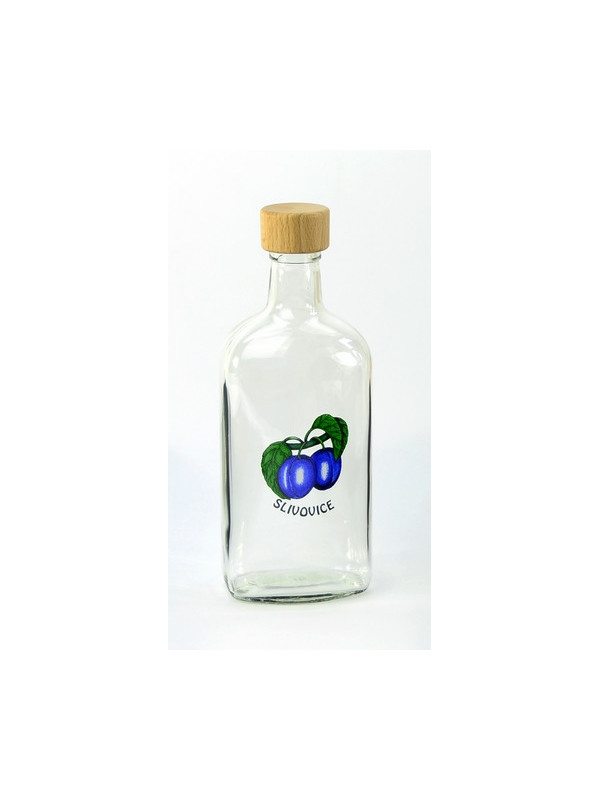 Láhev sklo  700ml GIN s víčkem ŠVESTKA