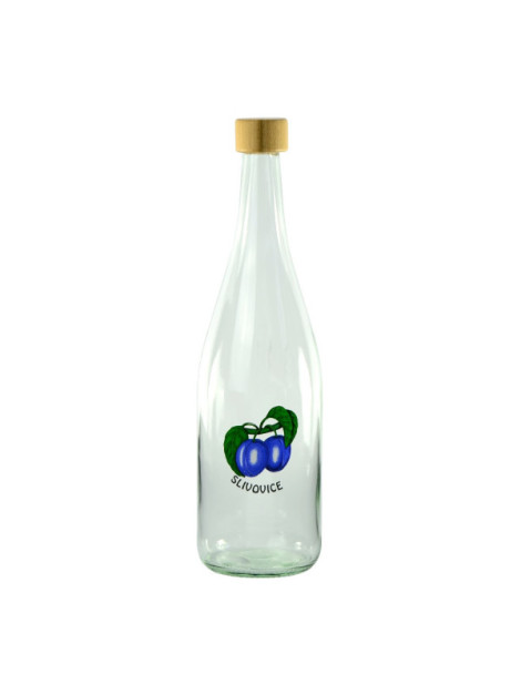 Láhev sklo 1000ml WEINSCHLEG s víčkem ŠVESTKA