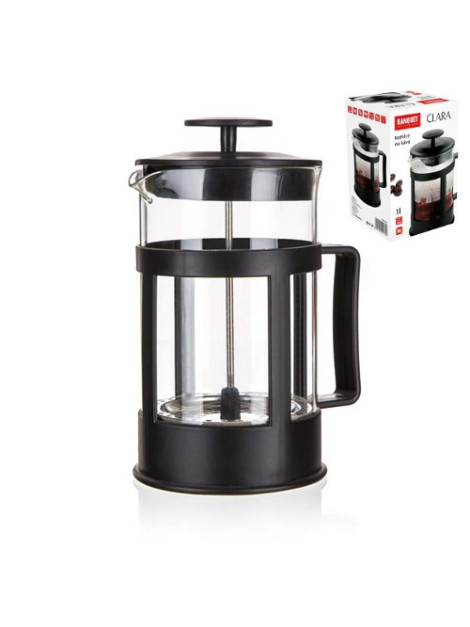 Konvice french press 1000ml skloPHnerez s filtrem  CLARA